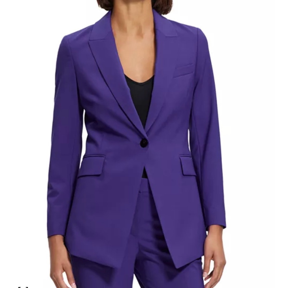 Theory Purple Blazer & Suit Jacket - Picture 2 of 16